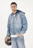 ADIDAS ORIGINALS Giubbotto Denim Padded in denim chiaro da uomo KE0131 . ADIDAS ORIGINALS 