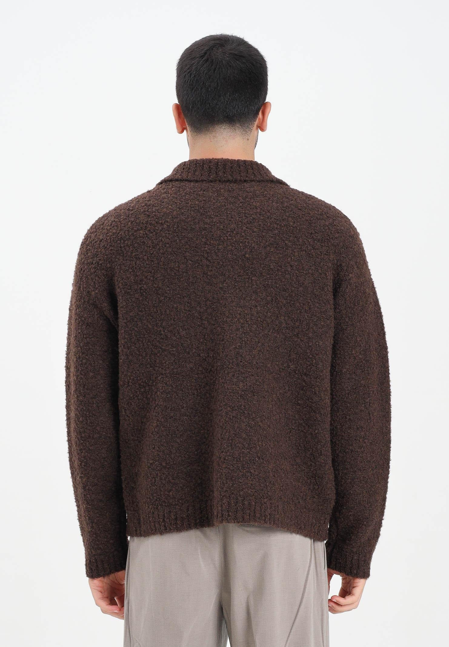 SELECTED HOMME Cardigan marrone da uomo 16098360 Demitasse SELECTED HOMME 