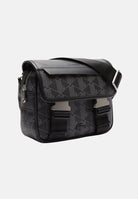 LACOSTE Borsa a tracolla nera per uomo e donna con monogramma The Blend NH3787 H45 LACOSTE 