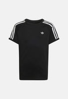 ADIDAS ORIGINALS T-shirt a manica corta 3 STRIPES nera per bambino e bambina KE0919 . ADIDAS ORIGINALS 