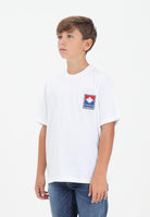 DSQUARED2 T-shirt a manica corta bianca per donna, ragazzi e bambini con logo patch DQ2992D0ACD DQ100 DSQUARED2 