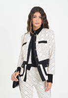 ELISABETTA FRANCHI Giacca panna da donna con fantasia GIS0156E2 EF1 ELISABETTA FRANCHI 