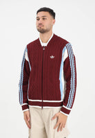 ADIDAS ORIGINALS Cardigan RETRO REMIX bordeaux da uomo KR7633 . ADIDAS ORIGINALS 