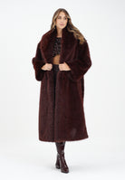 ELISABETTA FRANCHI Pelliccia lunga bordeaux da donna CP69A58E2 EA4 ELISABETTA FRANCHI 