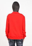 Felpa girocollo rossa per donna e bambina con stampa logo DQ2469D0094 DQ453 DSQUARED2 