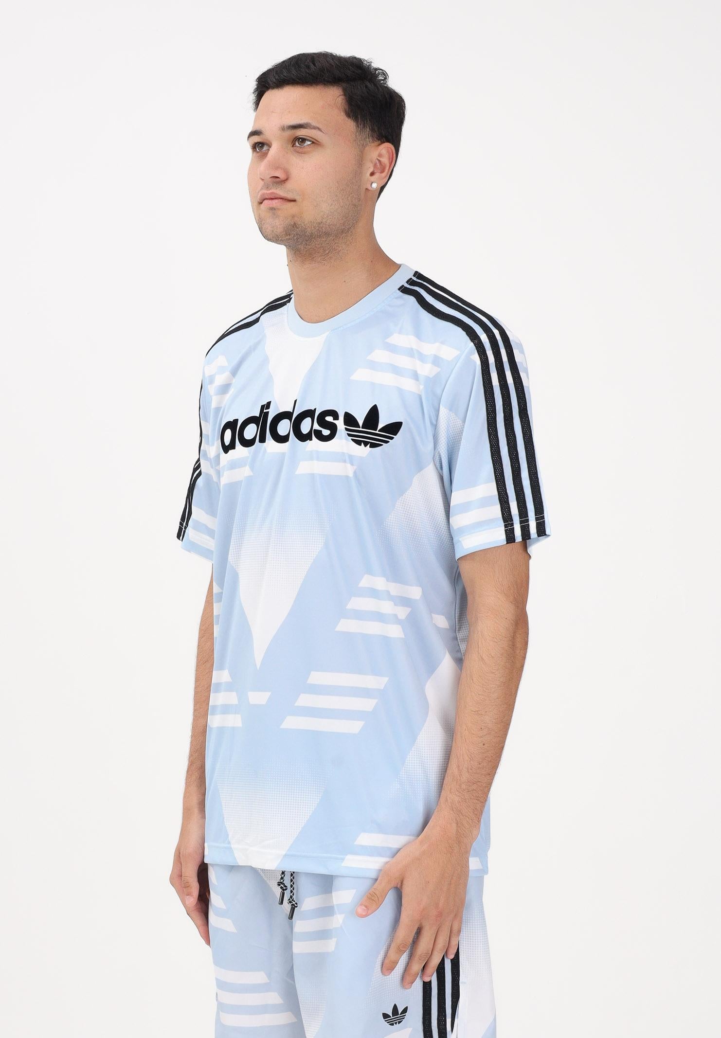 ADIDAS ORIGINALS T-shirt a manica corta Loose Sponsored azzurra da uomo KE2161 . ADIDAS ORIGINALS 