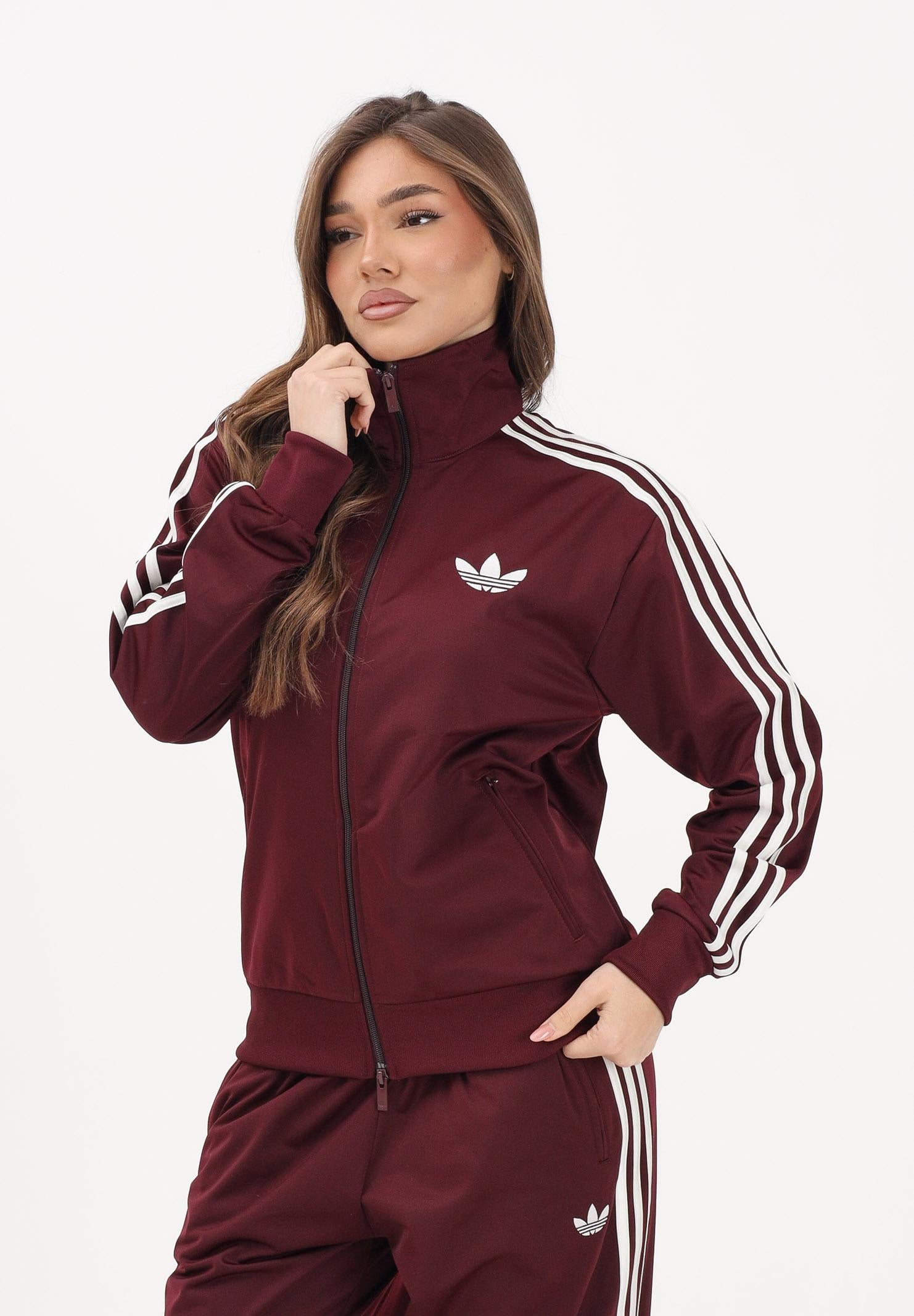 ADIDAS ORIGINALS Felpa con zip FIREBIRD bordeaux da donna KD1326 . ADIDAS ORIGINALS 