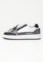 GCDS Sneakers bianche, nere e grigie da uomo con logo B1EU4203AF3 09 GCDS 