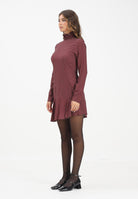 MAR DE MARGARITAS Abito corto Astrid bordeaux da donna con micro fantasia a pois MMABW01273 RS19 Mar de margaritas 