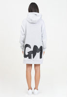 Abito corto grigio per donna e bambina con maxi stampa logo F4MSJGDR070 107 MSGM 