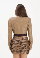 ELISABETTA FRANCHI Giubbotto in ecopelle argilla da donna GI24062E2 229 ELISABETTA FRANCHI 