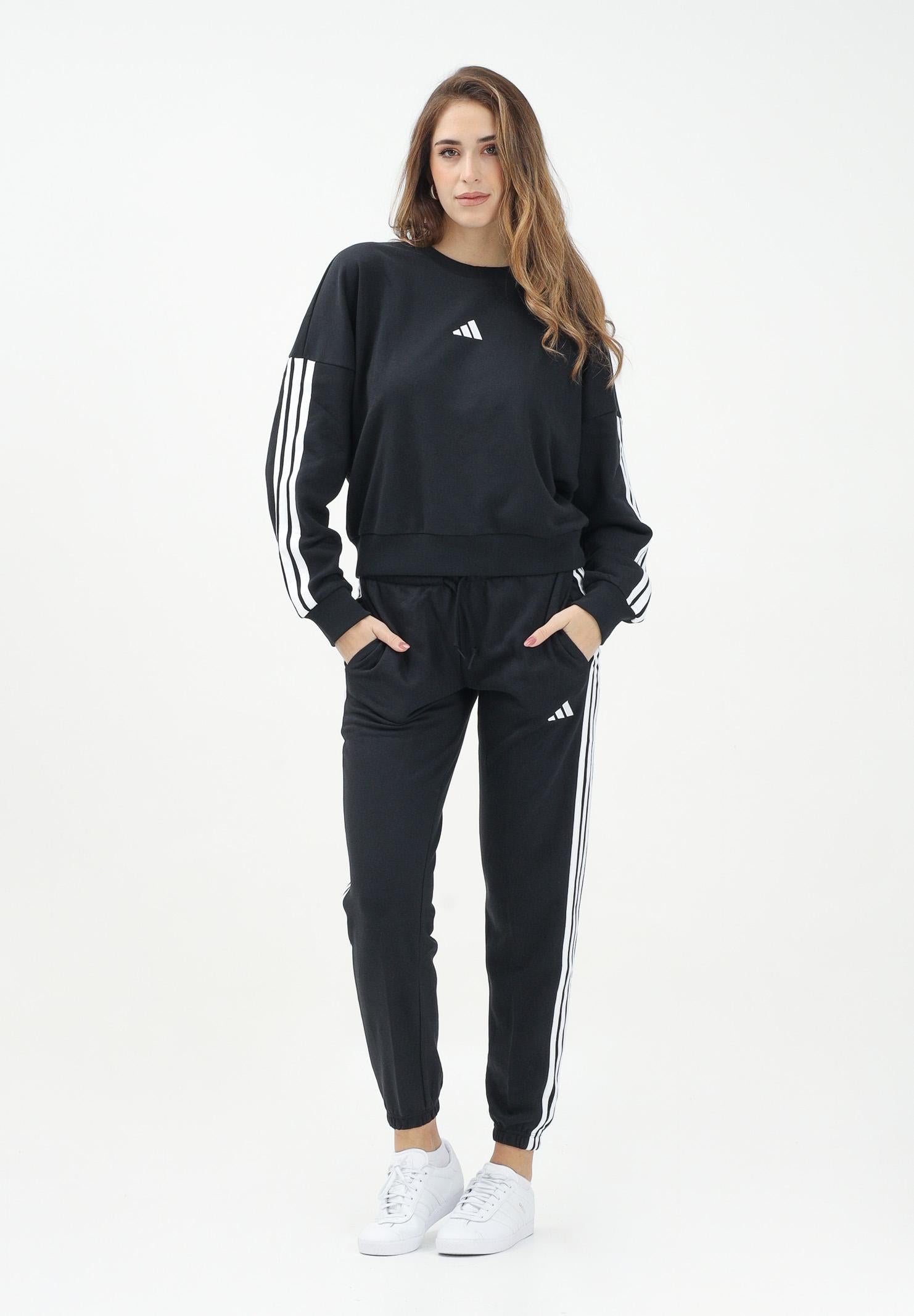 ADIDAS PERFORMANCE Pantalone sportivo Essentials 3-Stripes French Terry Cuffed nero da donna JD5302  ADIDAS PERFORMANCE 