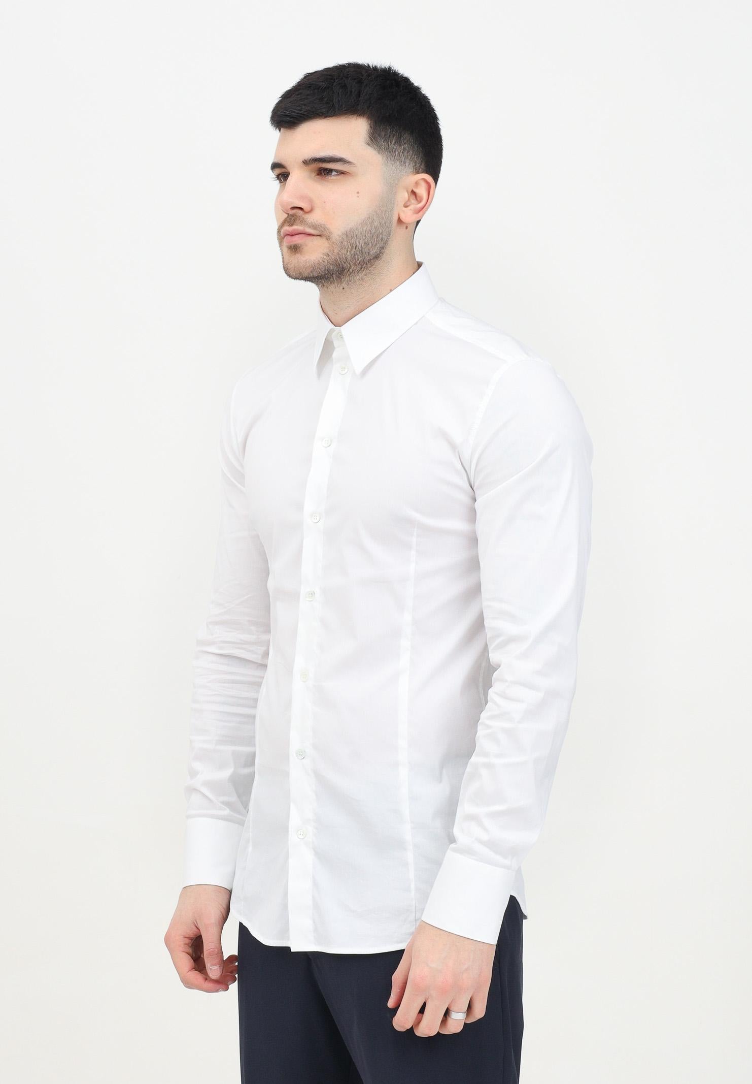 Camicia a manica lunga bianca da uomo 5C0017/A01 W103 PATRIZIA PEPE 