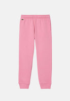 Pantalone sportivo rosa per bambino e bambina rifinito da ricamo coccodrillo XJ9728-J 2R3 LACOSTE 
