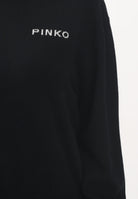PINKO Maglioncino girocollo nero da donna con maxi logo 105561A2SI ZZ2 PINKO 