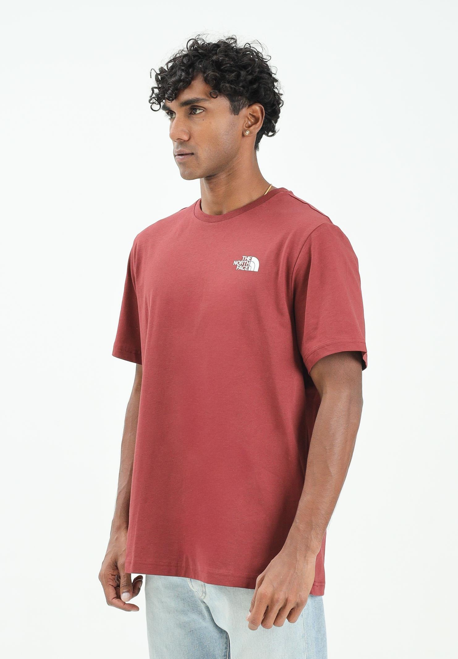 THE NORTH FACE T-shirt a manica corta NSE Reflective Box bordeaux da uomo NF0A87NPDO31 . THE NORTH FACE 