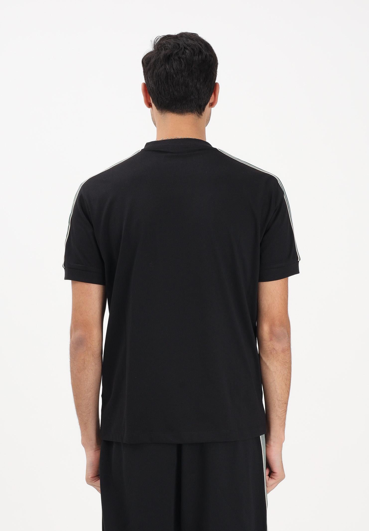 EA7 T-shirt a manica corta nera da uomo con dettaglio in gors sulle spalle e logo EA7 7M001507AF16548 UC001 EA7 