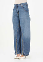PINKO Jeans balloon SICURO ZIP realizzato in blue denim con scoloriture da donna 105680A33X PJD PINKO 