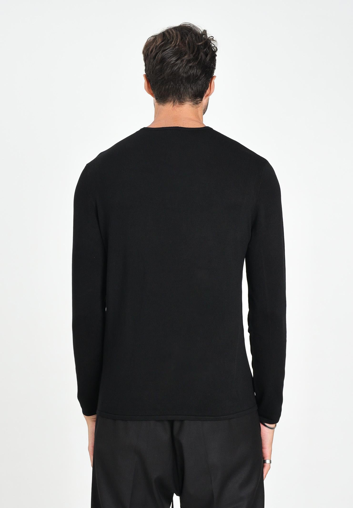 ARMANI EXCHANGE Maglia girocollo nera da uomo in maglia leggera XM001923AF18947 UC001 ARMANI EXCHANGE 