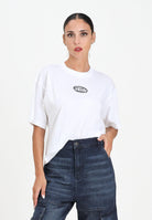 DIESEL T-shirt a manica corta bianca per donna e ragazze con logo Oval D J0242800YI9 K100 DIESEL 