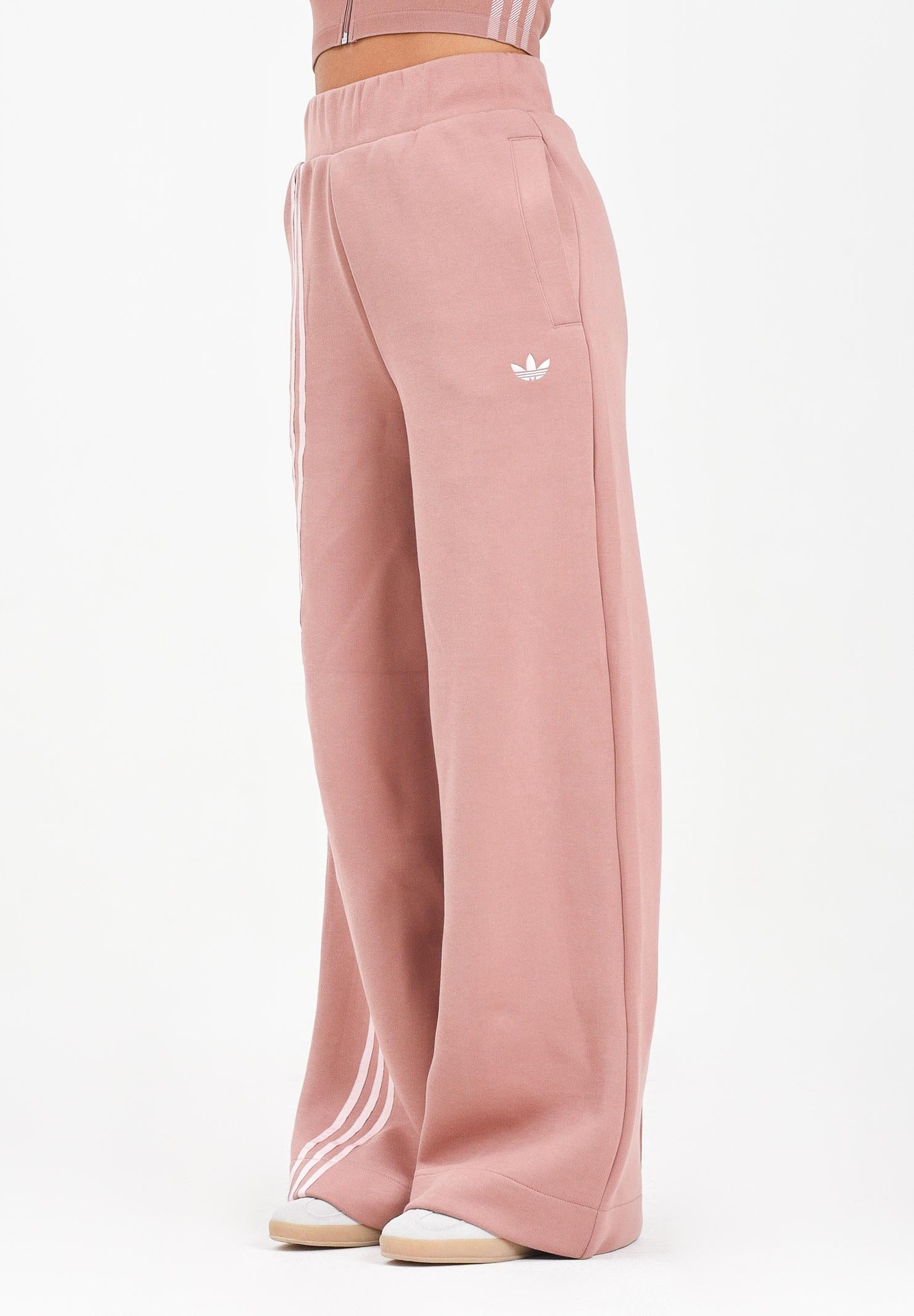 ADIDAS ORIGINALS Pantalone sportivo Wide Off Placed 3 Stripes rosa da donna JW3621  ADIDAS ORIGINALS 