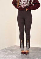 PATRIZIA PEPE Pantalone elegante bordeaux da donna con microfantasia 8P0744A625 FG12 PATRIZIA PEPE 