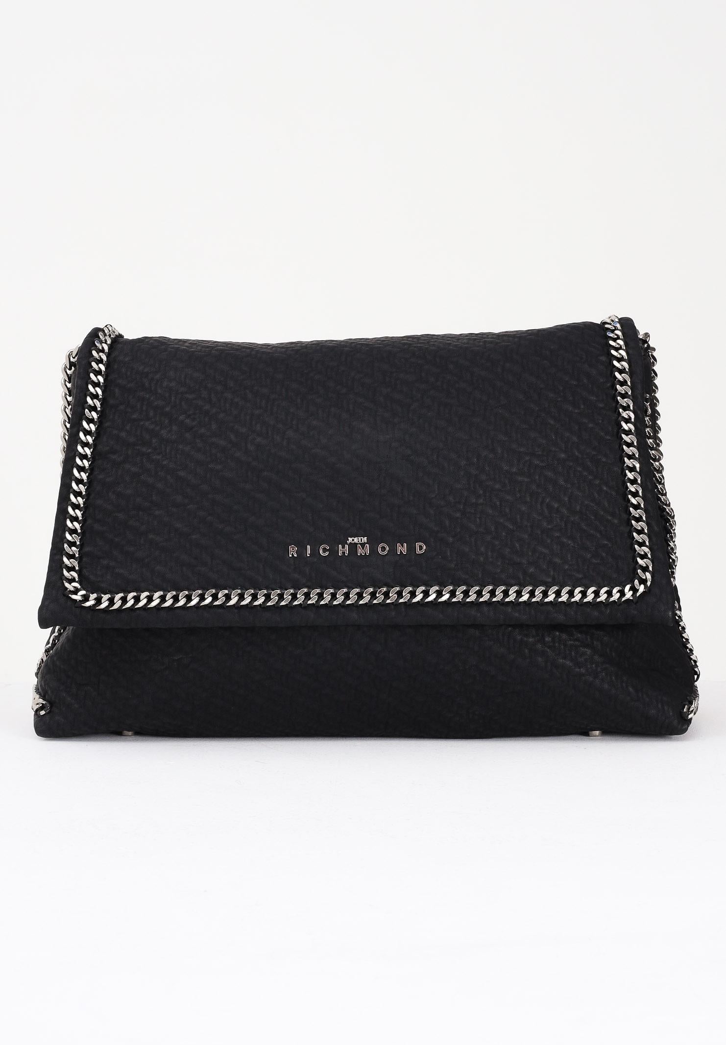 RICHMOND Shopper nera da donna con logo e rifinitura catena RWA25202BO BL RICHMOND 