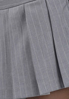 HINNOMINATE Gonna corta grigia da donna con sottile fantasia gessata HMABW02250 GR40 HINNOMINATE 