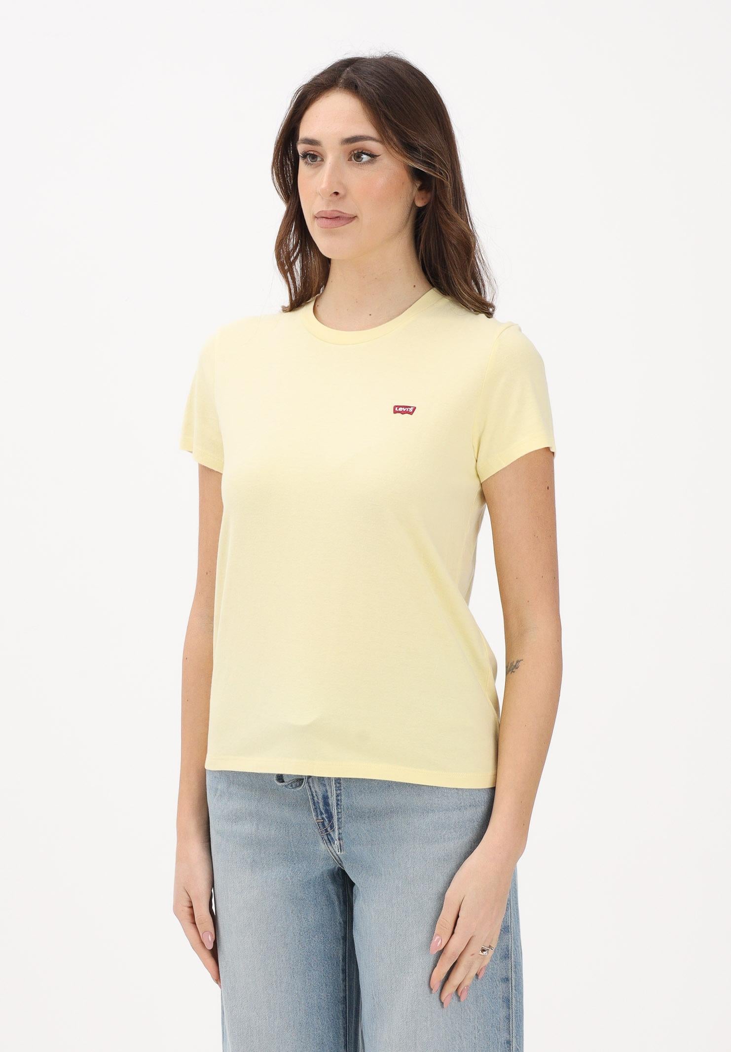 LEVI'S T-shirt a manica corta Perfect gialla da donna 39185-0401 . LEVI'S® 