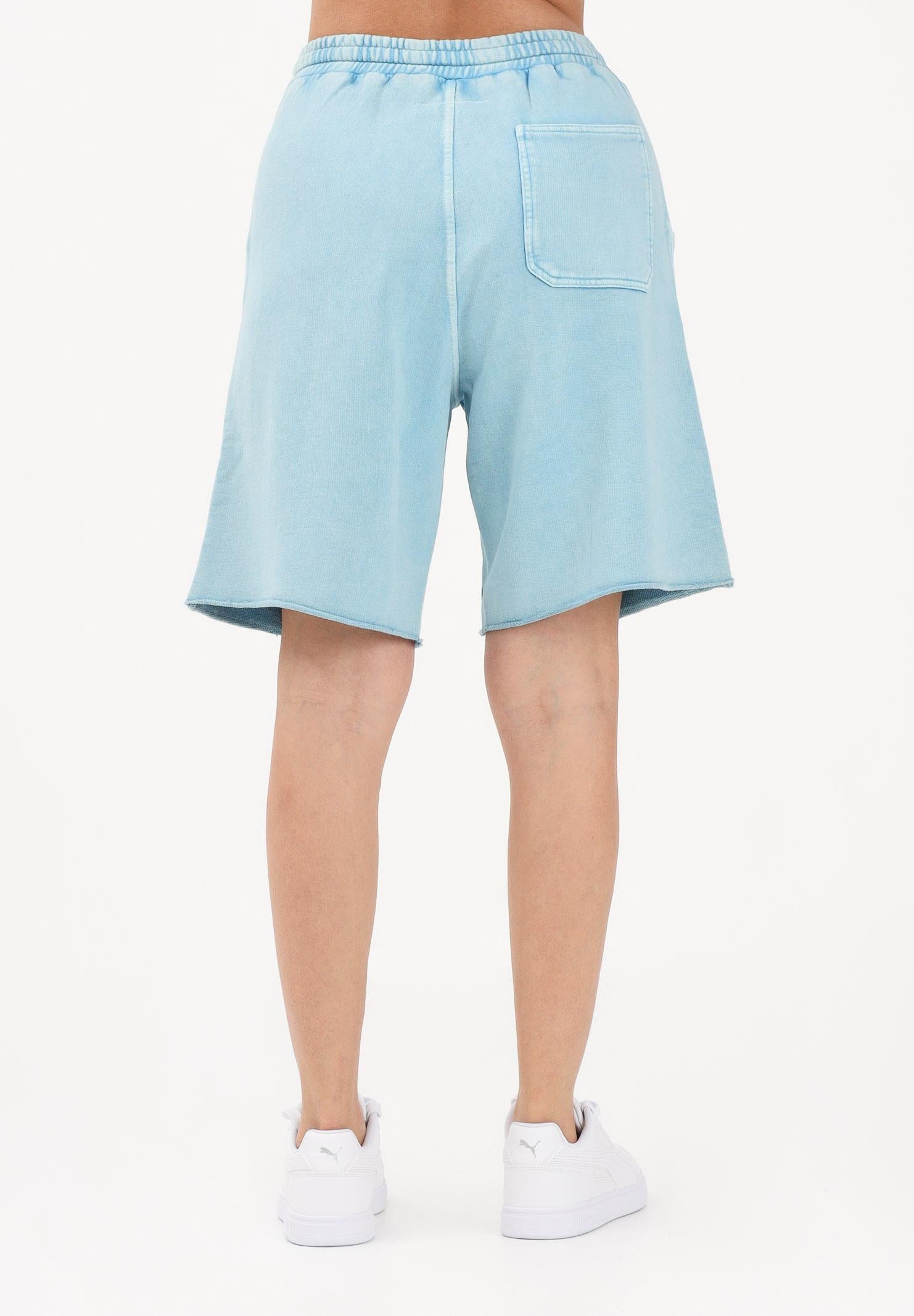 MAISON MARGIELA Shorts sportivo azzurro per donna, ragazzi e bambini con logo M60967MM07L M6809 MAISON MARGIELA 