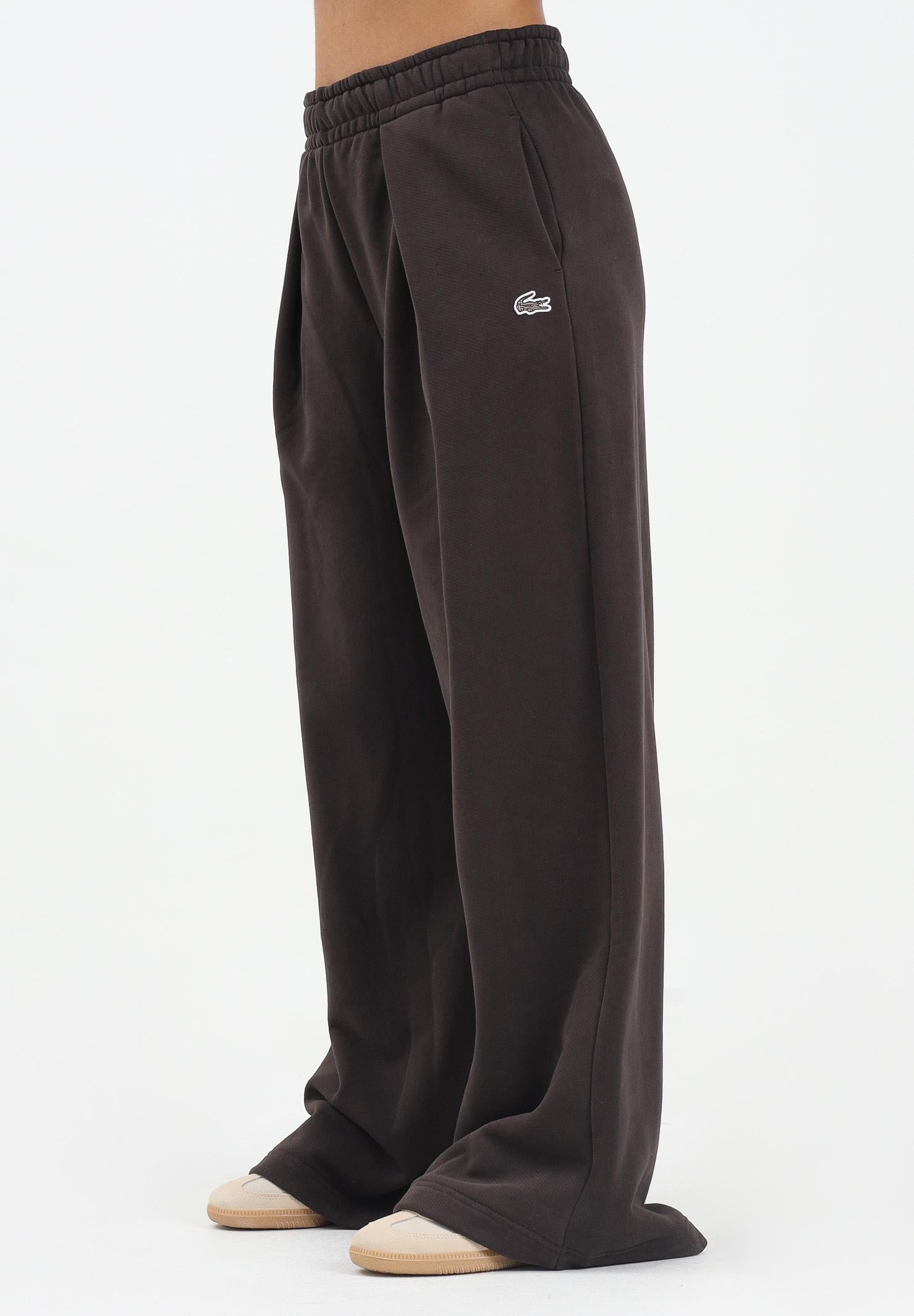 LACOSTE Pantalone sportivo marrone da donna wide fit XF5248 SKB LACOSTE 