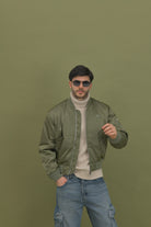 LACOSTE Bomber verde da uomo con logo BH2899 BMY LACOSTE 