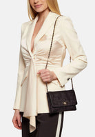 ELISABETTA FRANCHI Pochette nera da donna realizzata in suede BS64A61E2 110 ELISABETTA FRANCHI 