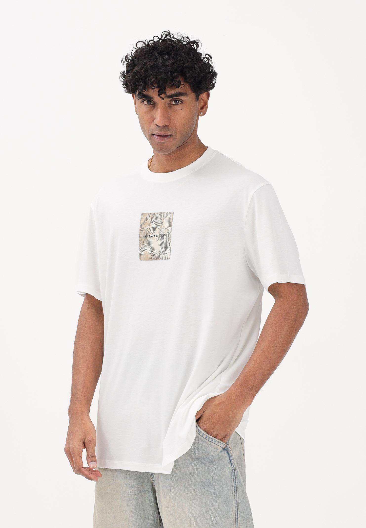 ARMANI EXCHANGE T-shirt a manica corta bianca da uomo con stampa XM002501AF10356 U0009 ARMANI EXCHANGE 
