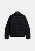 TOMMY JEANS Giubbotto Piumino relaxed fit leggero ripiegabile in ripstop black nero, colore basico nero DM0DM23231 BDS TOMMY JEANS 
