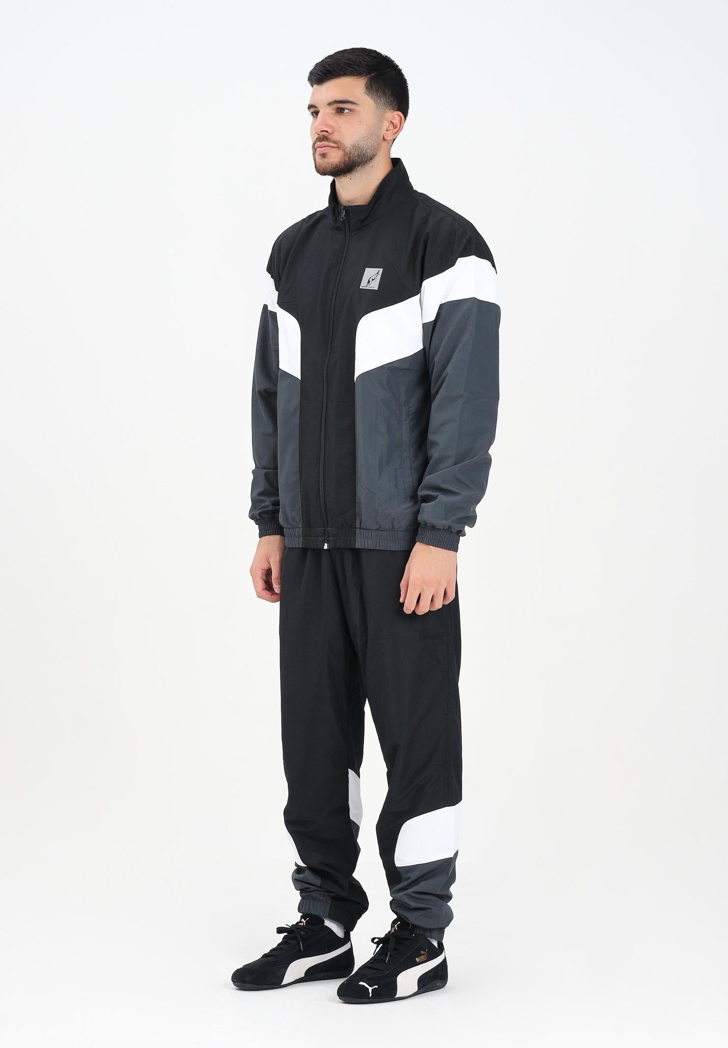 AUSTRALIAN Tuta nera da uomo con inserti a contrasto – Pavidas
