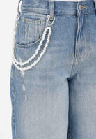 ONLY Bermuda in denim chiaro da donna con charms perline 15371252 MEBL ONLY 