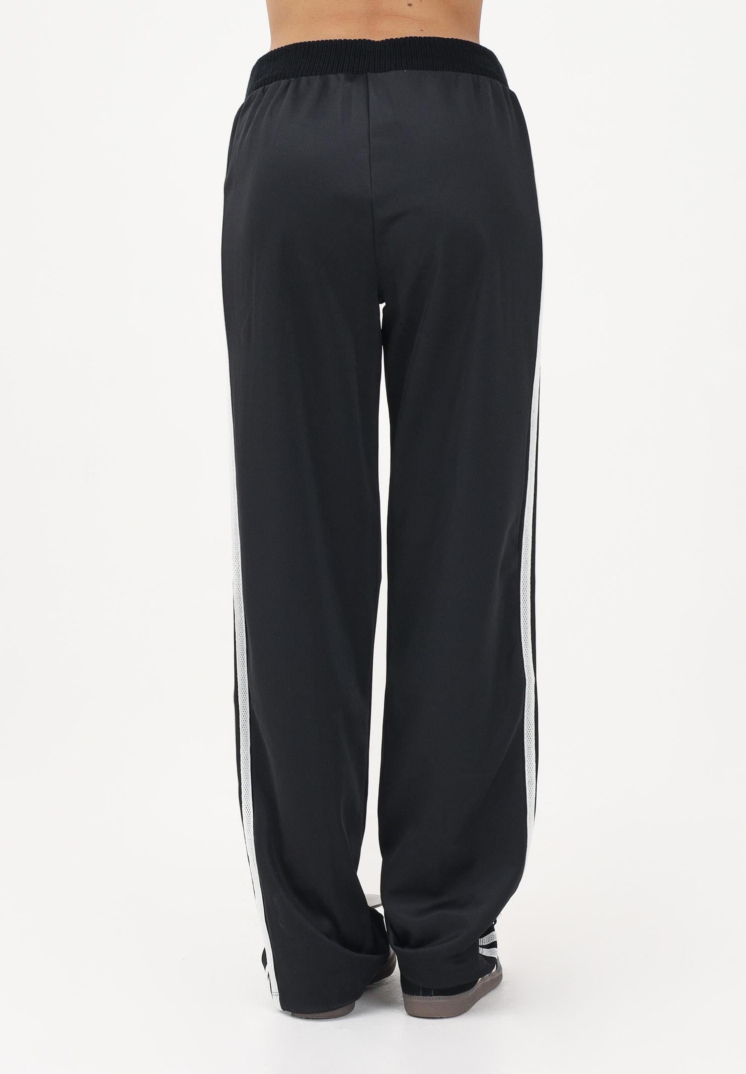 ADIDAS ORIGINALS Pantalone sportivo Firebird nero da donna con dettagli in maglia all'uncinetto KD5443 . ADIDAS ORIGINALS 