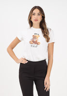 VICOLO T-shirt a manica corta bianca da donna con stampa teddy RF0622 BI VICOLO 