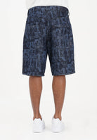ARMANI EXCHANGE Shorts in denim blu da uomo con stampa grafica XM000658AF24509 FB416 ARMANI EXCHANGE 