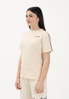 PALM ANGELS T-shirt a manica corta panna per donna, ragazzi e bambini con logo PBAA011S26JER001 092 PALM ANGELS 