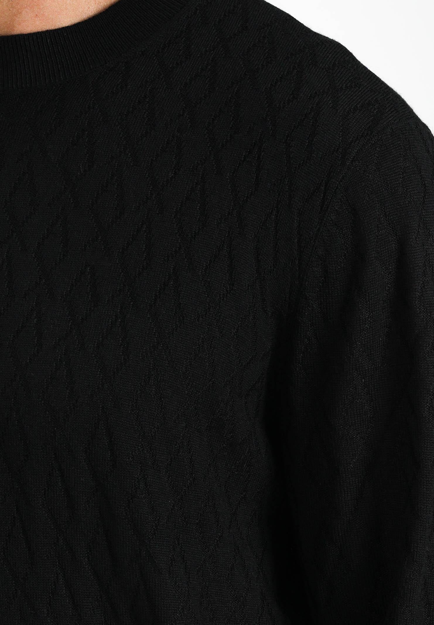 ARMANI EXCHANGE Maglioncino girocollo nero da uomo con motivo monogram XM000878AF11982 UC001 ARMANI EXCHANGE 