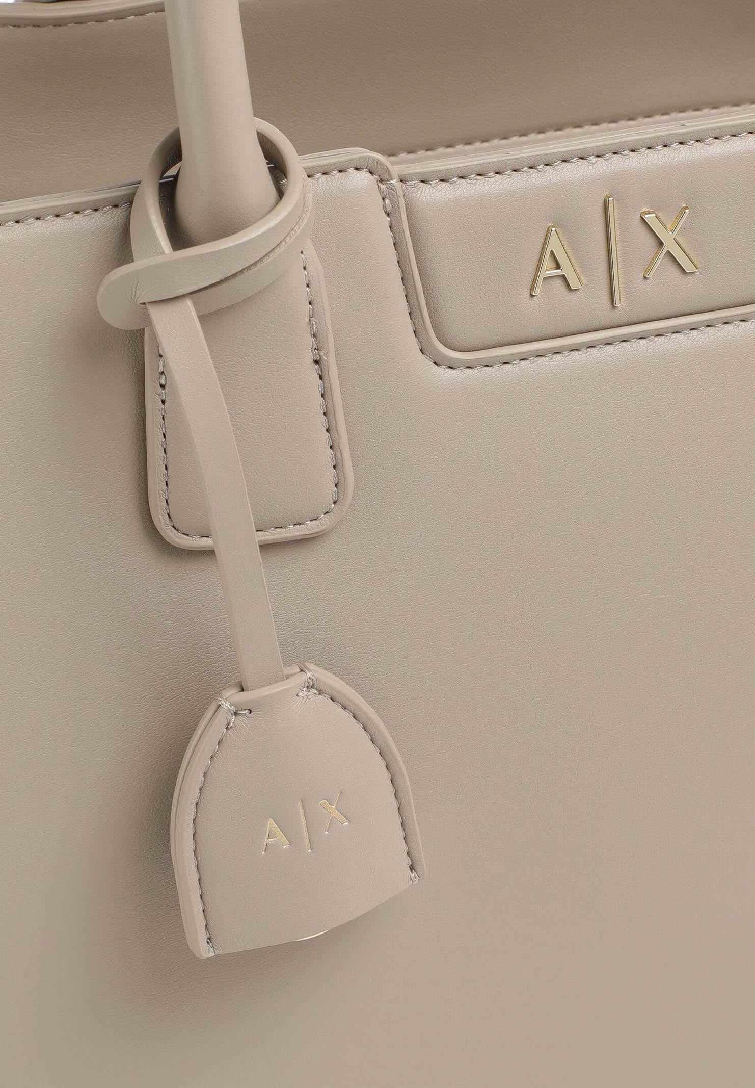 ARMANI EXCHANGE Borsa a mano beige da donna con logo XW002158AF19892 U6223 ARMANI EXCHANGE 