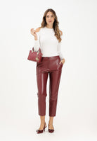 VICOLO Pantalone in ecopelle bordeaux da donna TF1737 BO VICOLO 