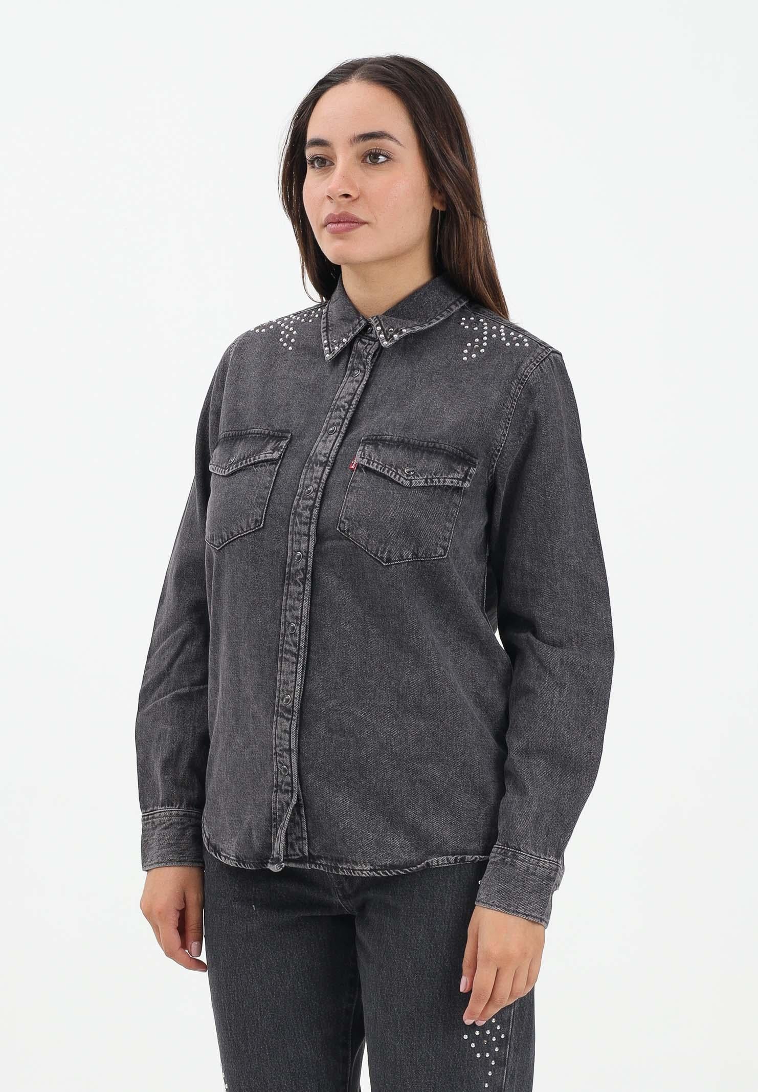LEVI'S® Camicia Western Essential in denim nero da donna 16786-0108 . LEVI'S® 