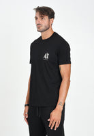 ARMANI EXCHANGE T-shirt a manica corta nera da uomo con ricamo XM000365AF12308 UC001 ARMANI EXCHANGE 