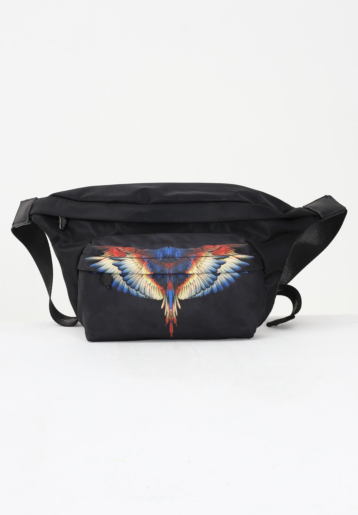 MARCELO BURLON COUNTY OF MILAN Marsupio nero da uomo con stampa COMAF250154 . MARCELO BURLON COUNTY OF MILAN 