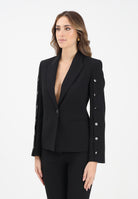 PINKO Giacca nera da donna con bottoni lungo le maniche 105679A2R9 Z99 PINKO 