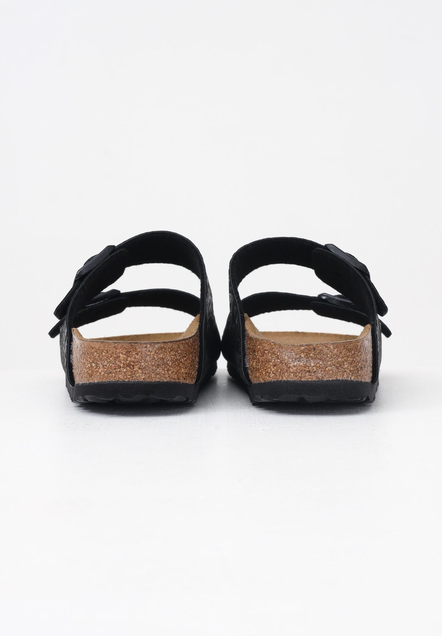 BIRKENSTOCK Ciabatte Arizona nere da donna con tomaia zebrata 1029560 . BIRKENSTOCK 