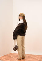 ONLY Pelliccia sintetica marrone da donna 15348977 ChocolateTorte ONLY 